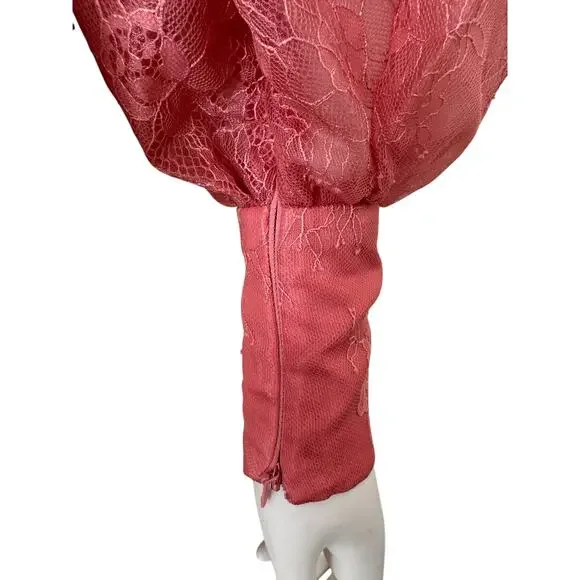 NEW ASOS LUXE lace bodysuit with wire bardot in blush ~ - Picture 4 of 11